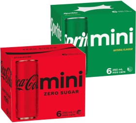 CocaCola-Sprite-or-Fanta-Mini-6x250mL-Selected-Varieties on sale