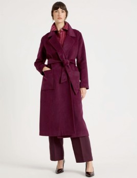 Basque-Wrap-Coat-Plum on sale