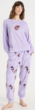 Soho-Cosy-Fleece-PJ-Set-Press-Paws-Print on sale