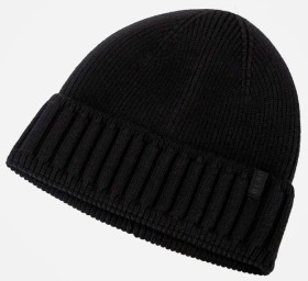 Blaq-Ribbed-Contrast-Turn-Black-Beanie on sale