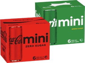 Coca%E2%80%91Cola%2C+Sprite+Mini+or+Mount+Franklin+6x250mL+Selected+Varieties