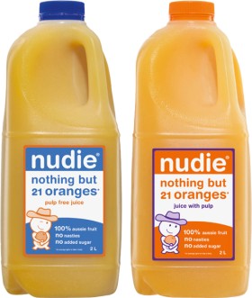 Nudie+Orange+Juice+with+Pulp+or+Pulp+Free+2+Litre