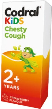 NEW+Codral+Kids+2%2BYears+Chesty+Cough+Strawberry+Flavour+200mL