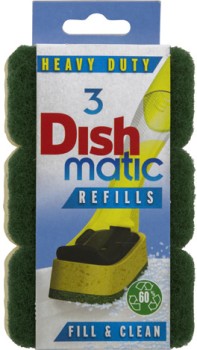 Dishmatic+Heavy+Duty+Sponge+Refills+3+Pack