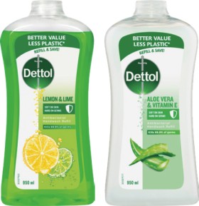 Dettol+Liquid+Hand+Wash+Refill+950mL+Selected+Varieties