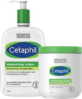 Cetaphil-Moisturising-Lotion-1L-or-Cream-550g on sale