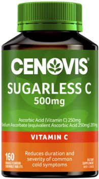 Cenovis-Sugarless-C-500mg-Chewable-Tablets-160-Pack on sale