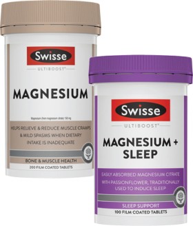 Swisse-Ultiboost-Magnesium-Tablets-200-Pack-or-Magnesium-Sleep-Tablets-100-Pack on sale
