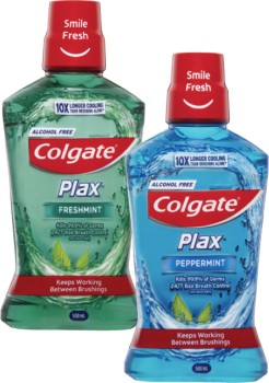 Colgate-Plax-Fresh-Mint-or-Peppermint-Mouthwash-500mL on sale