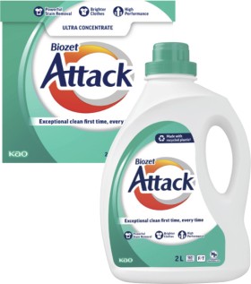 Biozet+Attack+Regular+Laundry+Liquid+2+Litre+or+Powder+2kg