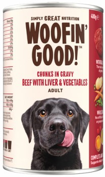 Woofin-Good-Dog-Food-400g on sale