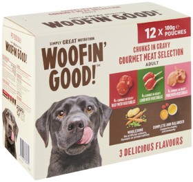 Woofin-Good-Dog-Food-12x100g on sale