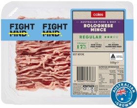Coles+Australian+Pork+%26amp%3B+Beef+Bolognese+Mince+3+Star+Regular+500g