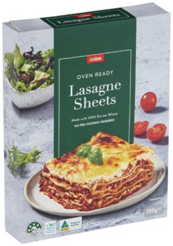 Coles+Lasagne+Sheets+250g