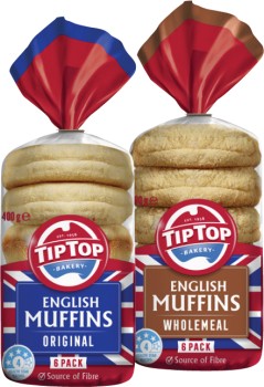Tip+Top+English+Muffins+6+Pack+400g