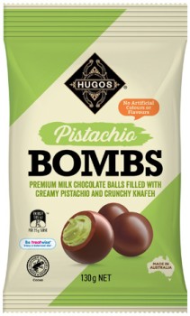 Hugos-Pistachio-Bombs-130g on sale