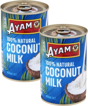 Ayam+100%25+Natural+Coconut+Milk+400mL