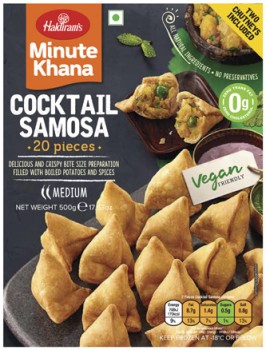 Haldirams-Cocktail-Samosas-20-Pieces-500g on sale