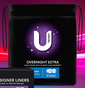U+By+Kotex+Overnight+Extra+Pads+with+Wings+10+Pack