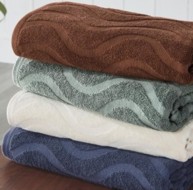 Istoria+Home+Wave+Jacquard+Bath+Towel+Range