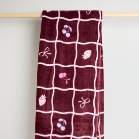Vue-Chenille-Blanket-Burgundy-Multi on sale