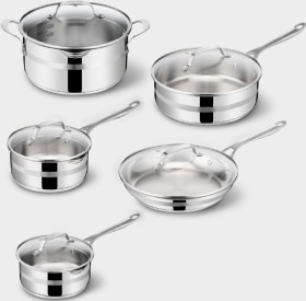 Jamie+Oliver+by+Tefal+Cook+Smart+Induction+Stainless+Steel+5pc+Uncoated+Set