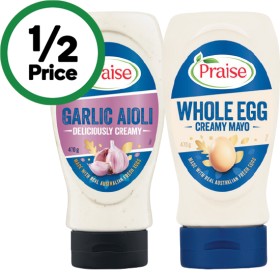 Praise+Whole+Egg+Mayonnaise+or+Aioli+470-500g