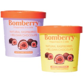 NEW-Bomberry-Frozen-Chocolate-Berries-150g on sale