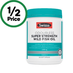 Swisse+Ultiboost+Odourless+Super+Strength+Wild+Fish+Oil+Capsules+Pk+200%26dagger%3B