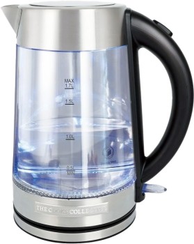 The-Cooks-Collective-Crystal-Clear-Glass-Kettle-17L on sale