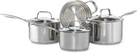 The-Cooks-Collective-One-Stainless-Steel-Cookware-4pc-Set on sale