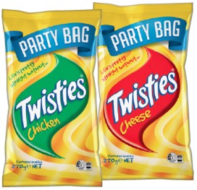 Twisties+125%E2%80%91270g%2C+Cheetos+150%E2%80%91190g+or+Tasty+Toobs+Party+Bag+150g+Selected+Varieties