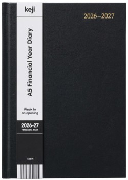 Keji-A5-Week-to-View-FY2627-Diary-Black on sale