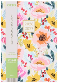 Otto-A5-Week-to-View-FY2627-Diary-Fun-Floral on sale