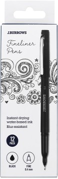 JBurrows-Fineliners-04mm-Black-12-Pack on sale