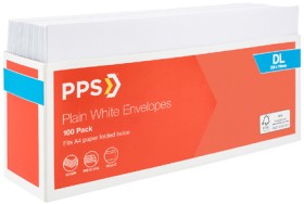 PPS-100-Pack-Plainface-DL-Envelopes on sale