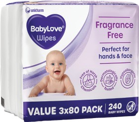 BabyLove-Baby-Wipes-3-x-80-Pack on sale