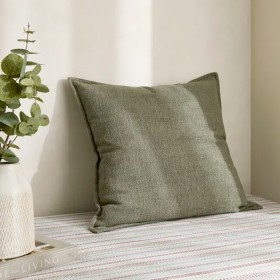 Sorano-Linen-Blend-Cushion-Olive on sale