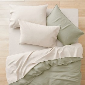Milano-Linen-Bed-Sheet-Set-Oat on sale