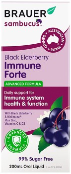 Brauer-Sambucus-Black-Elderberry-Adult-Immune-Forte-Liquid-200ml on sale
