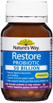 Natures-Way-Restore-Probiotic-50-Billion-30-Capsules on sale