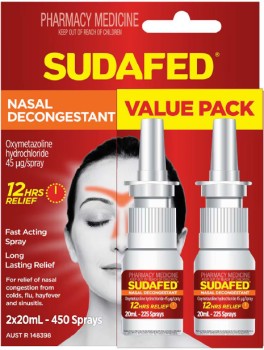 Sudafed-Nasal-Decongestant-Spray-12-Hour-Relief-2-x-20ml-Value-Pack on sale