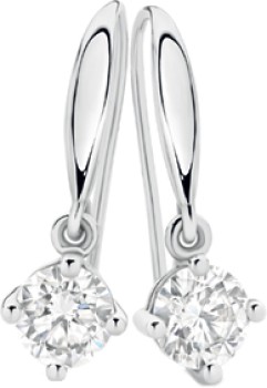 Alora+9ct+White+Gold+Lab+Grown+Diamond+Solitaire+Drop+Hook+Earrings