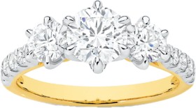Alora+9ct+Gold+Lab+Grown+Diamond+Trilogy+Ring