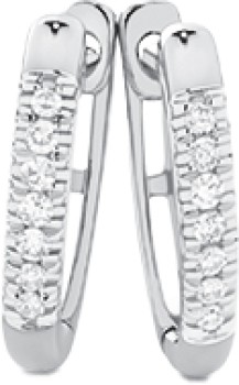 9ct-White-Gold-Diamond-Claw-Set-Huggie-Earrings on sale