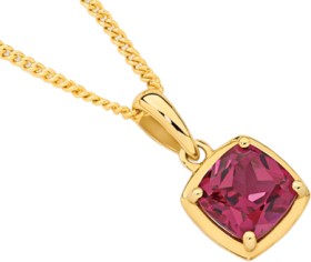 9ct+Gold+Created+Ruby+Pendant