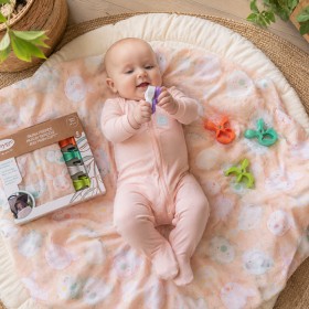 Playgro-Fauna-Friends-Muslin-Swaddle-Pram-Clip on sale