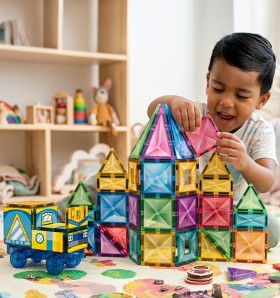 Wondermags-Magnetic-Tiles-Train-Set-120pcs on sale