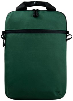 Otto-14-Vertical-Laptop-Sleeve-with-Shoulder-Strap-Green on sale