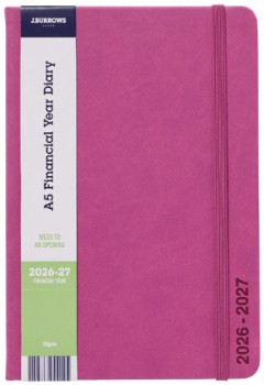 JBurrows-A5-Week-to-View-PU-FY2627-Diary-Pink on sale
